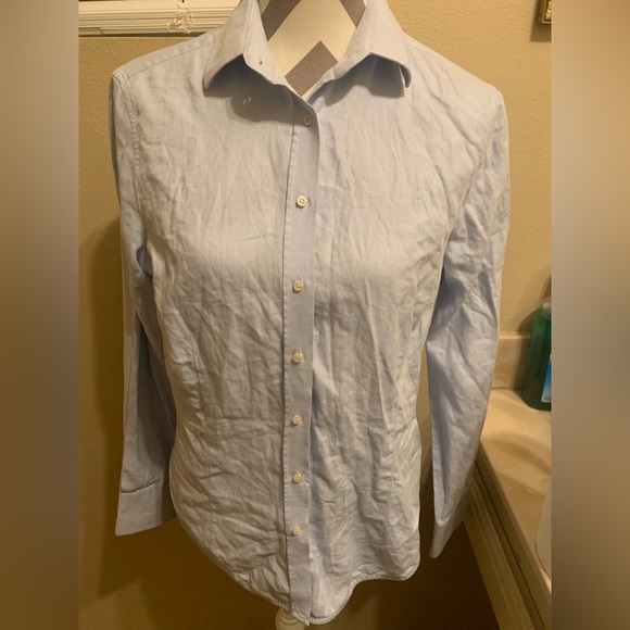 Ladies Zara Basic longsleeve button down large - Picture 1 of 8
